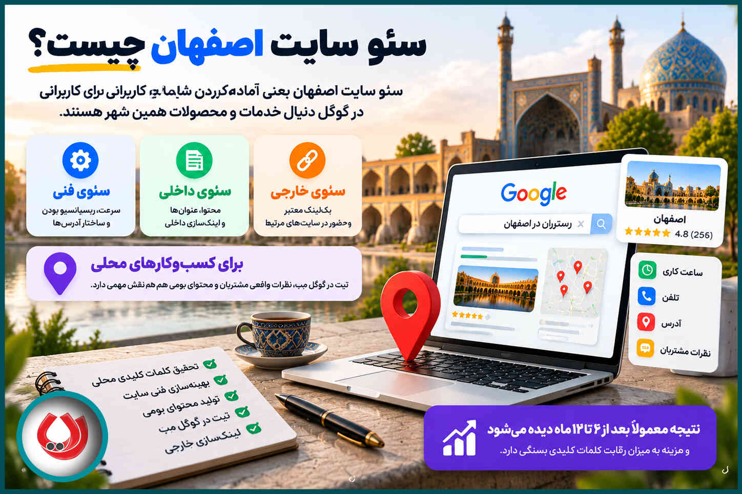 سئو سایت اصفهان | رشد کسب و کارها در نقش جهان