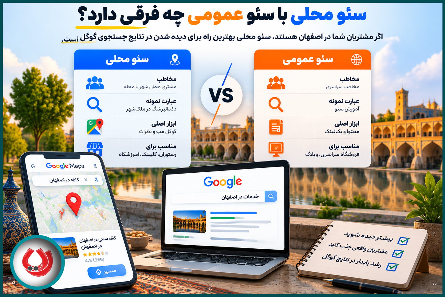 سئو محلی با سئو عمومی چه فرقی دارد؟