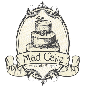 لوگوی کیک خانگی با رنگ بندی ساده و استایل کلاسیک