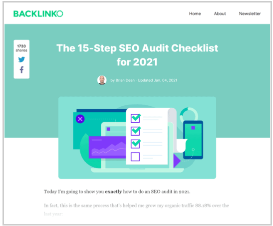 Backlinko – seo site audit