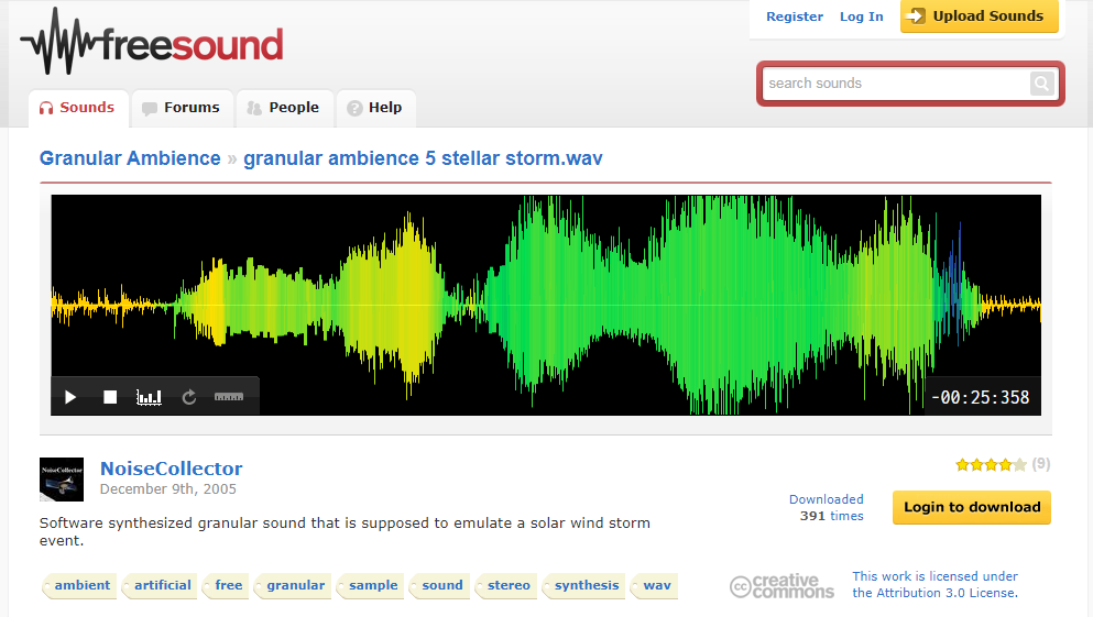 سایت freesound برای دانلود افکت پادکست