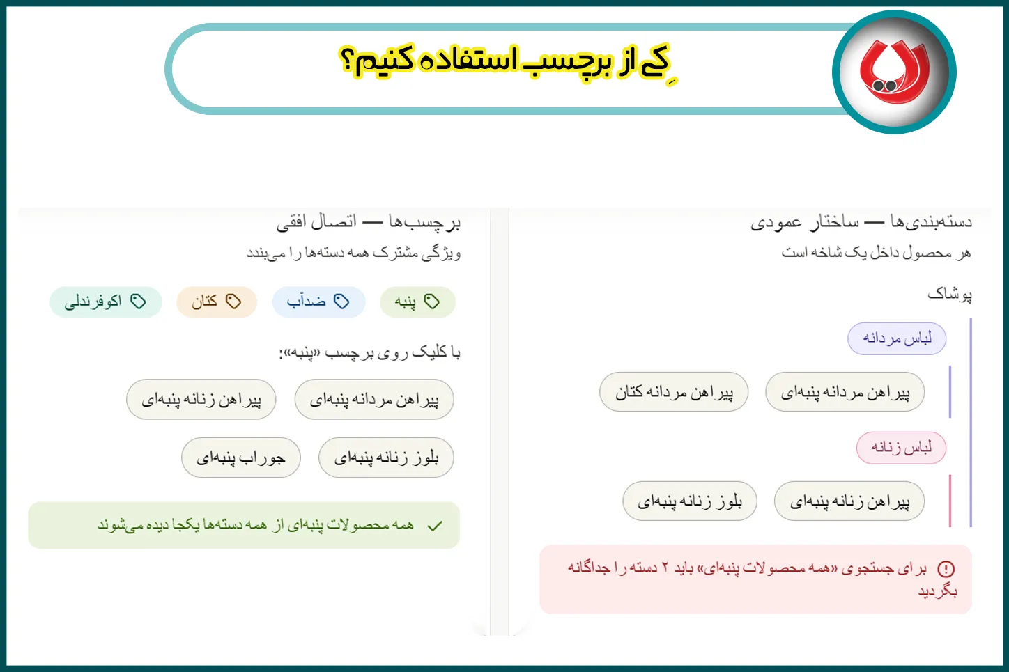 کِی از برچسب استفاده کنیم؟