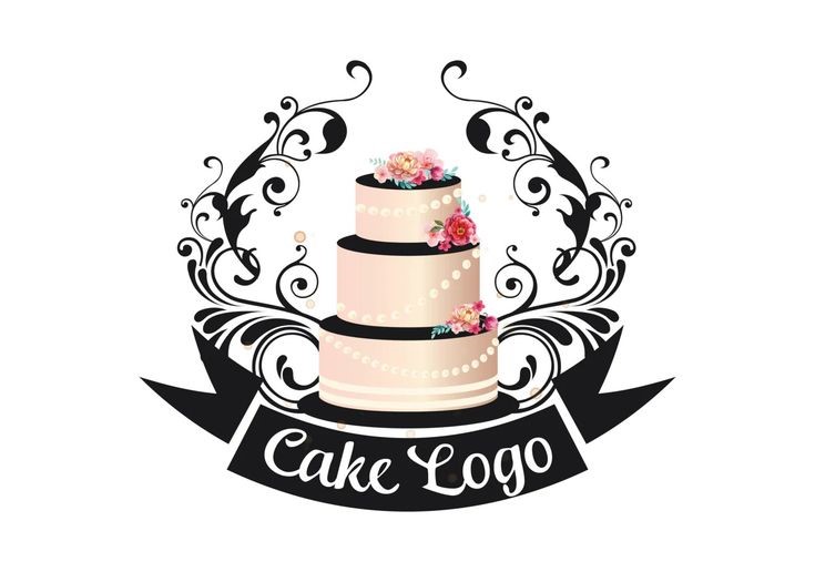  برنامه طراحی لوگو کیک خانگی با رنگ بندی ساده و استایل کلاسیک