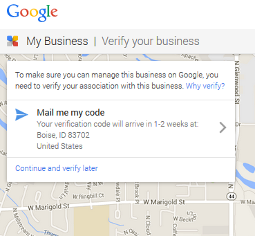 دریافت کد تایید در گوگل مپ