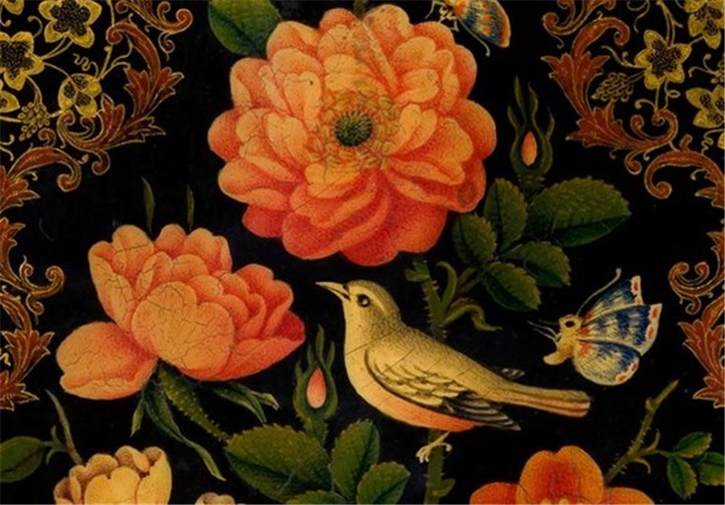 نقاشی های ایرانی - نقاشی گل و مرغ 