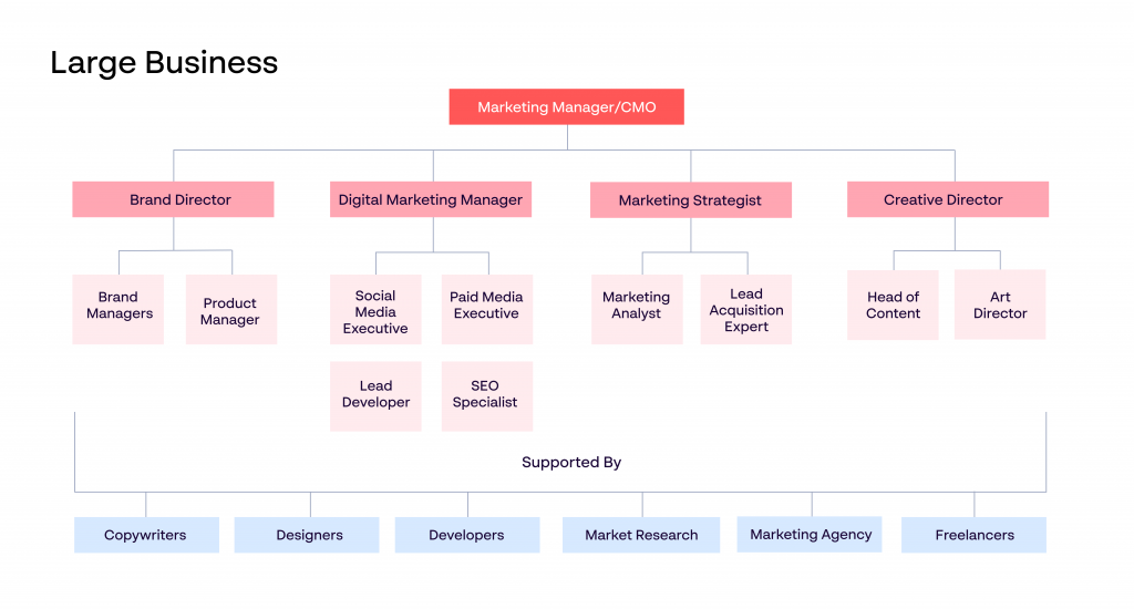 ساختار تیم دیجیتال مارکتینگ