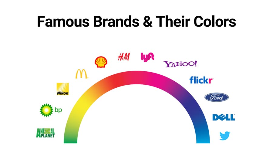 رنگ های متنوع در طراحی لوگو