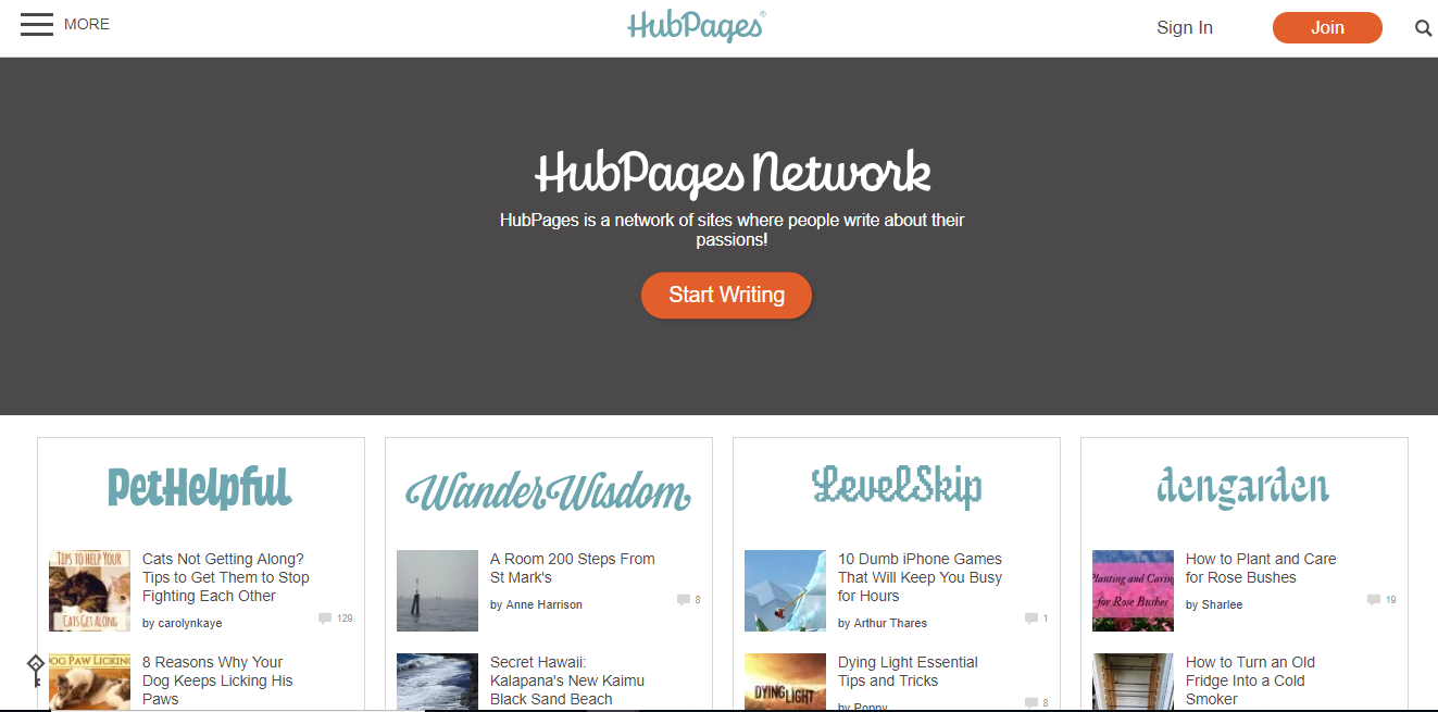 وب سایت HubPages