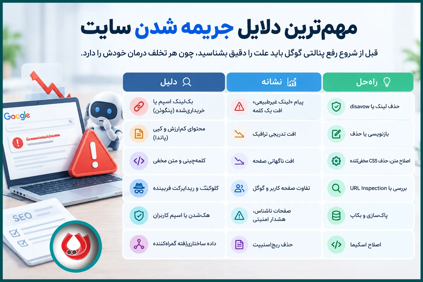مهمترین دلایل جریمه شدن سایت