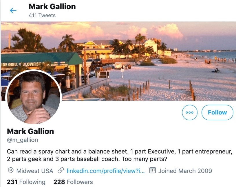 بیوگرافی مارک گالیون در توییتر