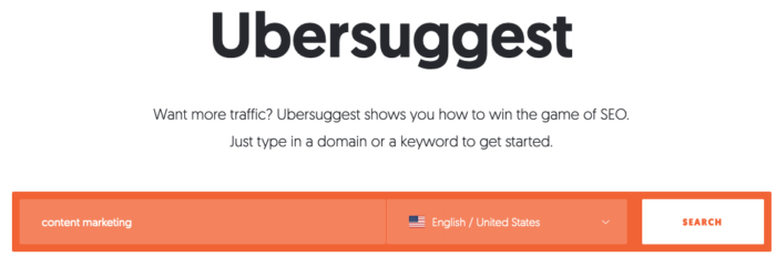 ابزار Ubersuggest برای بررسی رقابت در میان کلمات کلیدی