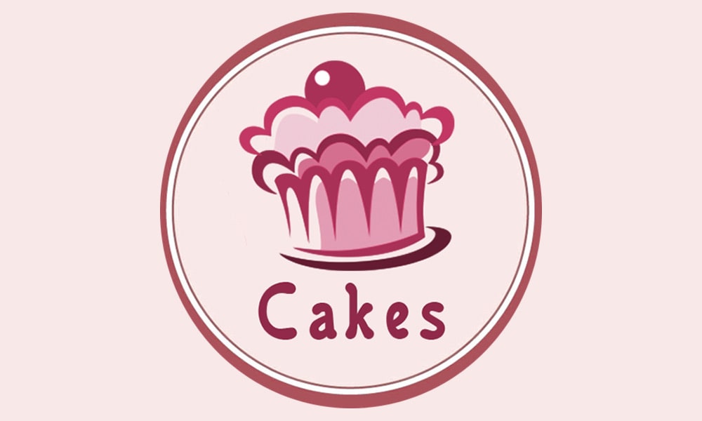 نمونه ای از طراحی لوگو کیک