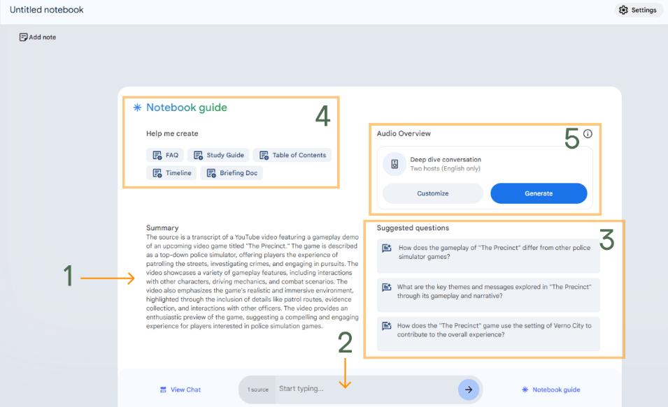 تولید محتوا با  NotebookLM