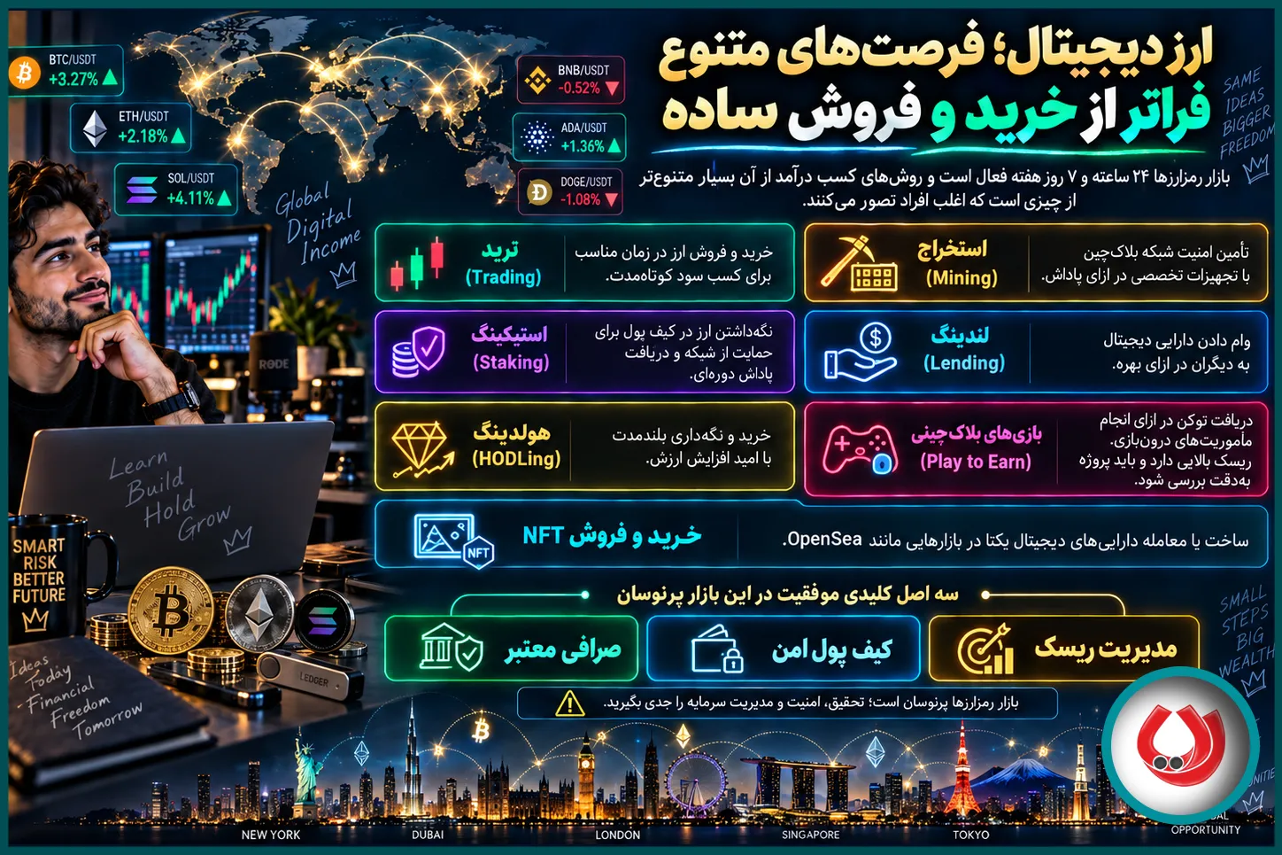 ارز دیجیتال؛ فرصتهای متنوع فراتر از خرید و فروش ساده