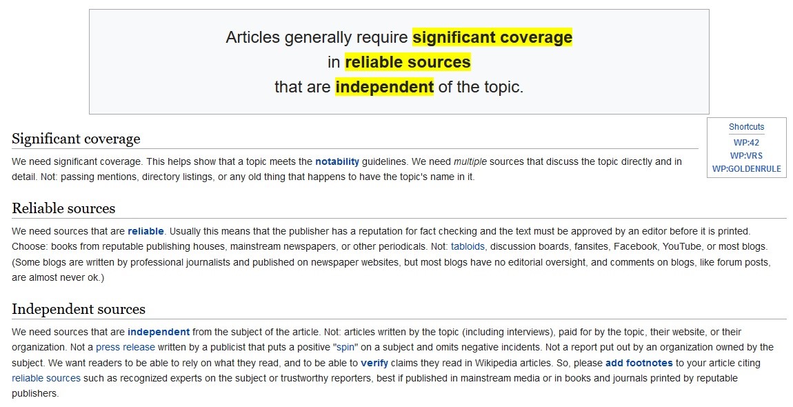 دستورالعمل های ایجاد صفحه بیوگرافی در ویکی پدیا