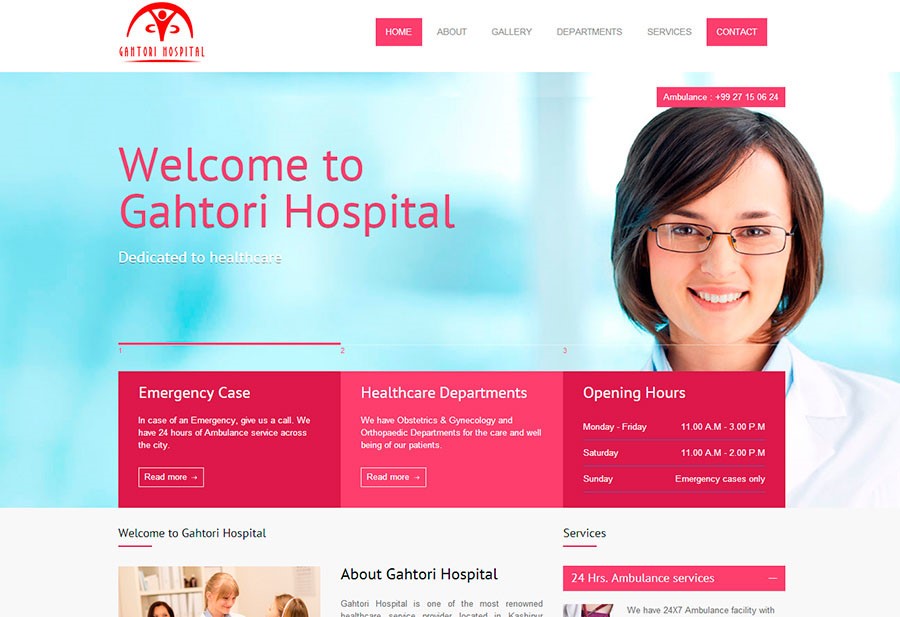طراحی سایت بیمارستان ها